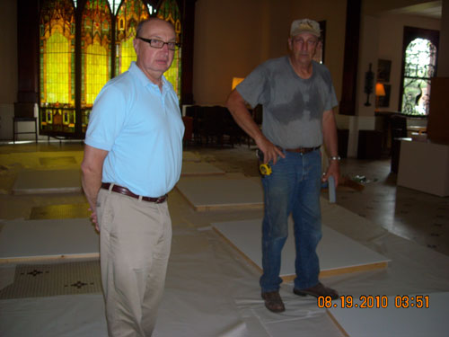Silvan and Ken on hot day