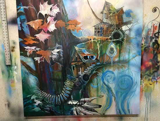 Faerie house in color block